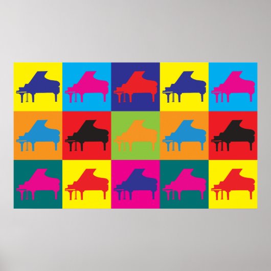 Poster Piano Pop Art (Devant)