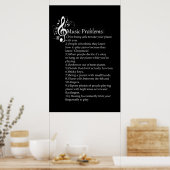 Poster Piano Problems List (Cuisine)