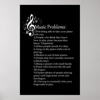 Poster Piano Problems List