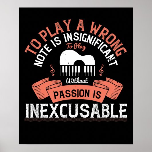 Poster Piano - Sans Passion Est Inexcusable (Devant)