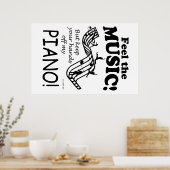 Poster Piano Sentez La Musique (Cuisine)