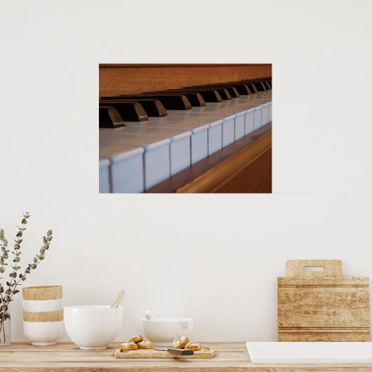 Poster Piano-toetsenbord (Keuken)