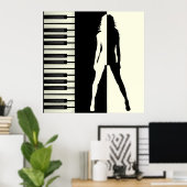 Poster Piano Woman (Bureau à domicile)