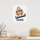 Poster Pianose Funny Piano Nez Pun (Cuisine)
