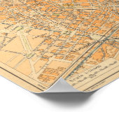 Poster Pianta di Milano - Carte de Milan, Italie (Coin)