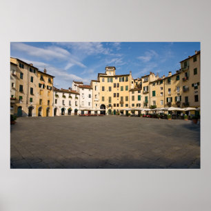 Poster Piazza Anfiteatro carré à Lucques - Toscane, Itali