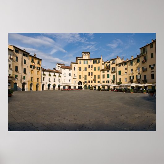 Poster Piazza Anfiteatro carré à Lucques - Toscane, Itali (Devant)