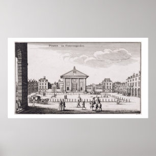Poster Piazza dans le jardin de Covent, 1647 (gravure)