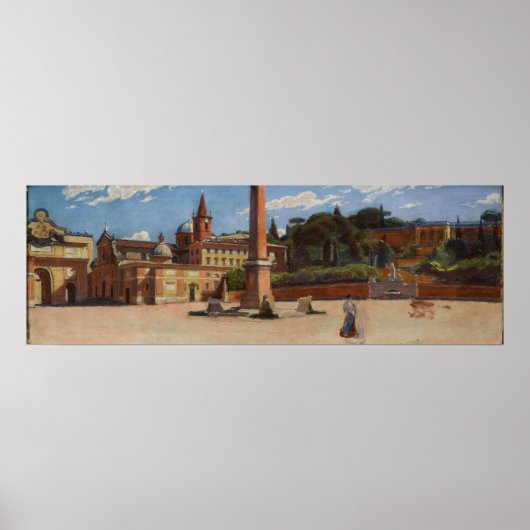 Poster Piazza del Popolo à Rome (1900) Aleksander Gierym (Devant)