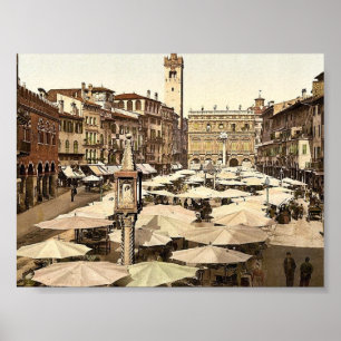 Poster Piazzi delle Erbe, Vérone, Italie classique Photo