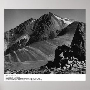 Poster Pic de Montagne Blanche par Ansel Adams