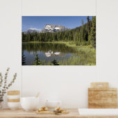 Poster Pic de montagne reflété dans un lac (Cuisine)