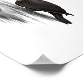 Poster Pic pilé, Oiseau mâle (Coin)