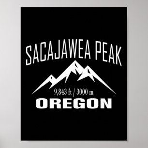 Poster Pic Sacajawea Oregon Escalade Club de sommet Plein