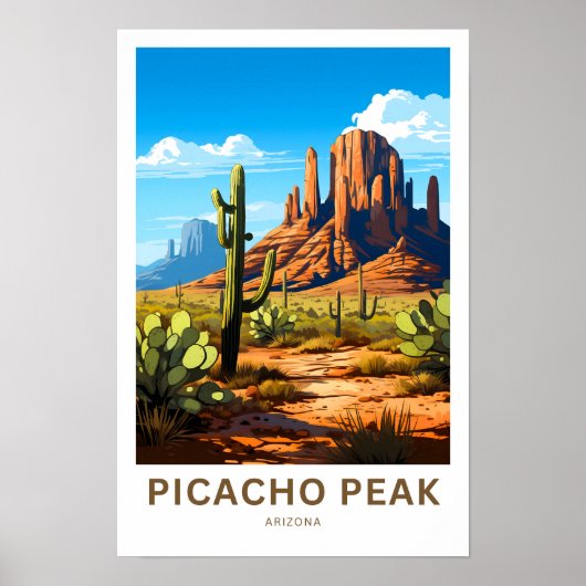 Poster Picacho Peak Arizona Imprimer (Devant)