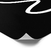 Poster Picatto blanc sur noir (Coin)