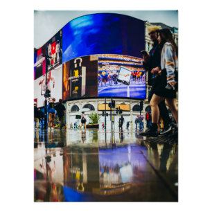 Poster Piccadilly circus on un jour