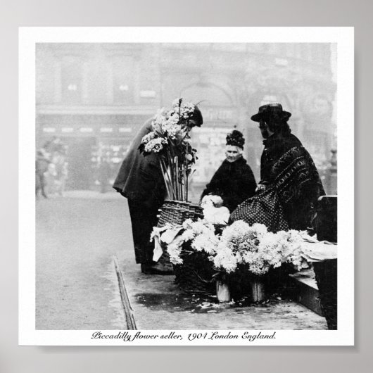 Poster Piccadilly London fleuriste, 1904 Angleterre Royau (Devant)