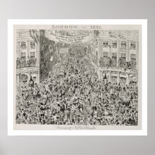 Poster Piccadilly pendant la Grande Exposition, 1851
