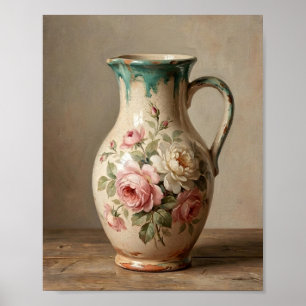 Poster Pichet en céramique française I Peinture vintage