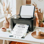 Poster Pick Your Potion Halloween Baby Shower Drink Menu