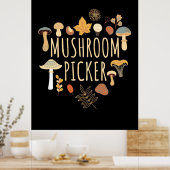 Poster Picker De Champignons Fiers (Cuisine)