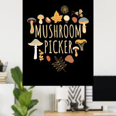 Poster Picker De Champignons Fiers (Bureau à domicile)
