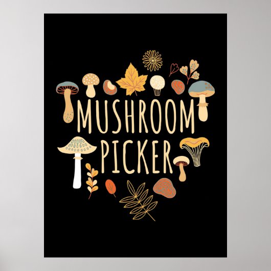 Poster Picker De Champignons Fiers (Devant)