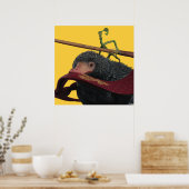 Poster Pickett & Teddy avec baguette et Cravate (Cuisine)