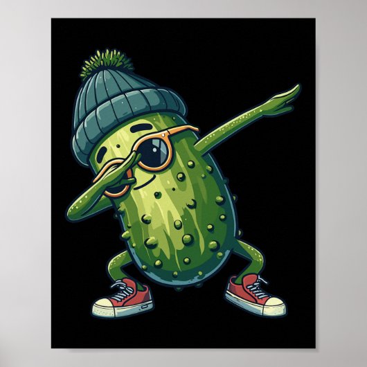 Poster Pickle Concomber Funny National Pickle Day Dabbing (Devant)