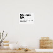 Poster Pickleball Boy Funny Dictionnaire Définition Pickl (Cuisine)