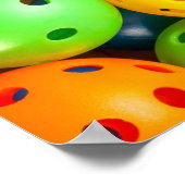 Poster Pickleball coloré (Coin)
