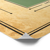 Poster Pickleball Court Diagram - Official USA Dimensions (Coin)