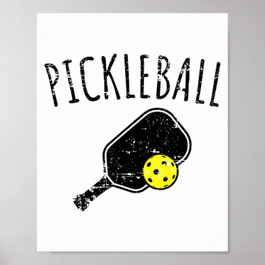 Poster Pickleball distressed design  (Devant)