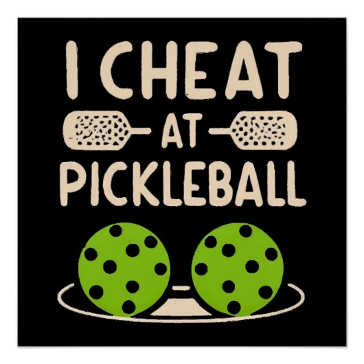 Poster Pickleball Drôle (Devant)