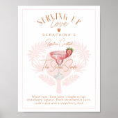 Poster Pickleball Fête des mariées Aquarelle Cocktail Boi (Devant)