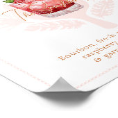 Poster Pickleball Fête des mariées Aquarelle Cocktail Boi (Coin)