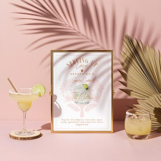 Poster Pickleball Fête des mariées Aquarelle Cocktail Boi