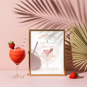 Poster Pickleball Fête des mariées Aquarelle Cocktail Boi