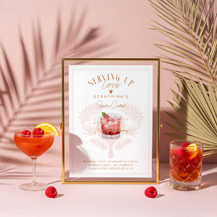 Poster Pickleball Fête des mariées Aquarelle Cocktail Boi