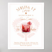 Poster Pickleball Fête des mariées Aquarelle Cocktail Boi (Devant)