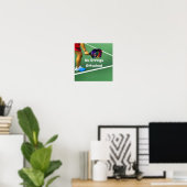 Poster Pickleball Funny No Strings Attaché (Bureau à domicile)