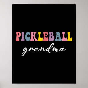 Poster Pickleball Grandma Pickleball Player Sport élégant