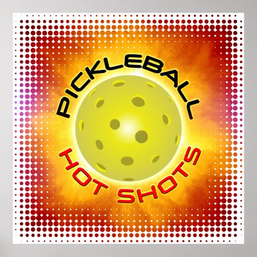 Poster Pickleball Hot Shots 1A Print (Devant)