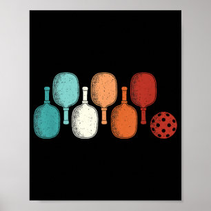 Poster Pickleball Lover Retro Paddle Sport Vintage