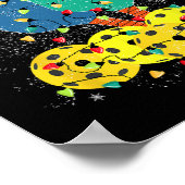 Poster Pickleball Noël Père Noël Pickleball X Mas Lumière (Coin)