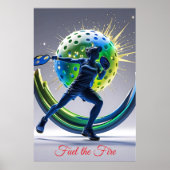 Poster Pickleball Power Smash - Énergie en mouvement (Devant)
