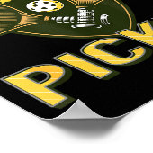 Poster Pickleball puissance forte pickle (Coin)