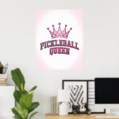 Poster Pickleball Queen (Bureau à domicile)