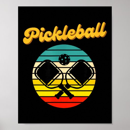Poster pickleball rétro (Devant)